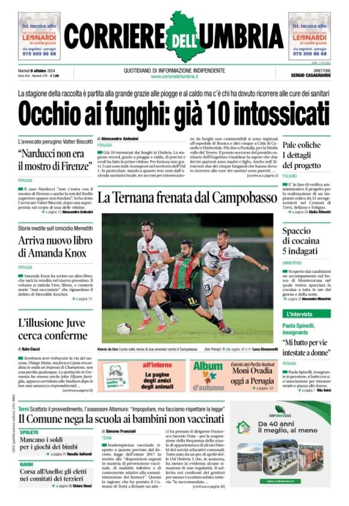 Prima-pagina-corriere umbria-del-2024-10-08